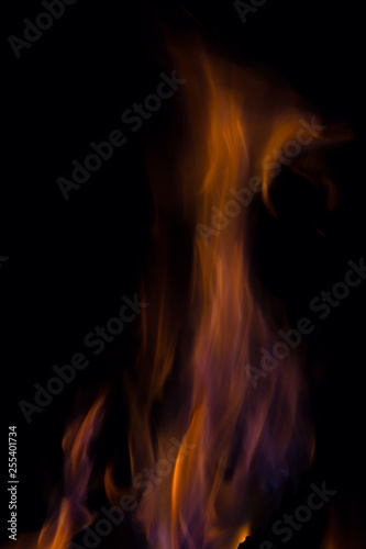 gleam flame on black background