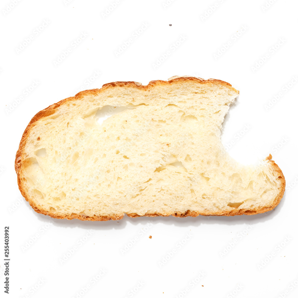 sliced of bread, isolated on a white background