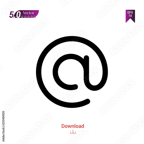 Outline arroba icon isolated on white background. Best modern. Graphic design, mobile application, beauty icons 2019 year, user interface. Editable stroke. EPS10 format vector illustration