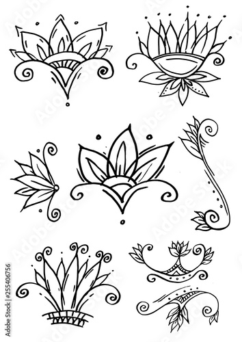 Photography Flourich calligraphic design elements and page decoration for design greeting ca