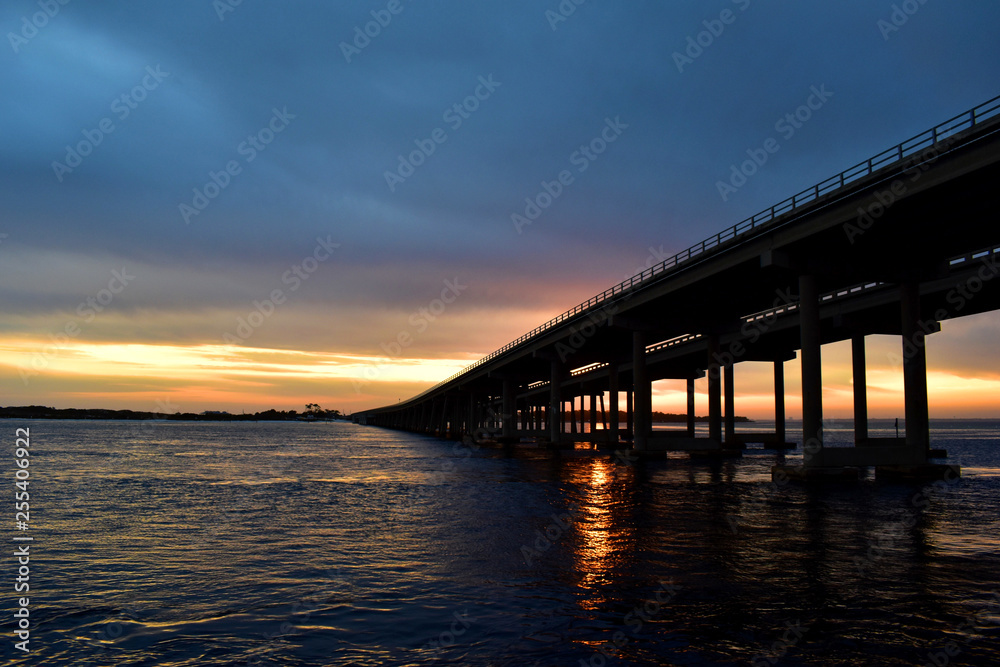 sunset over a bay in florida