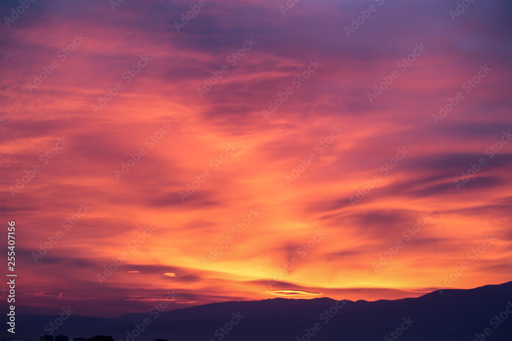 Sunrise with sky and clouds Sunrise with sky and clouds