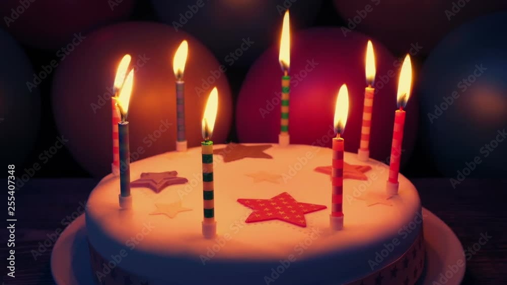 Birthday Candles Blown Out In The Dark