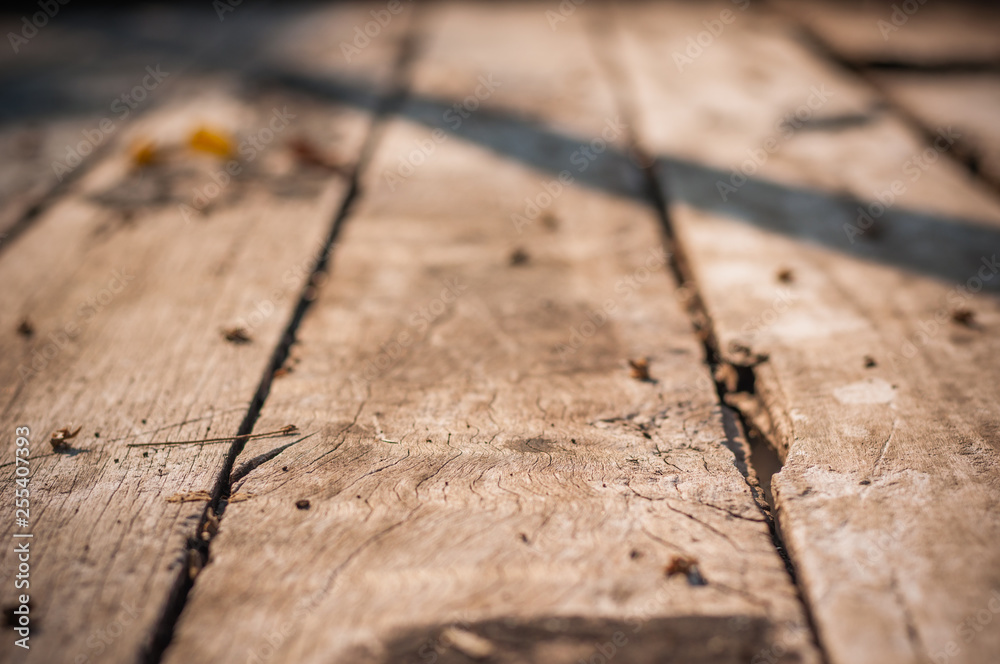 Close up wood brown texture blur background