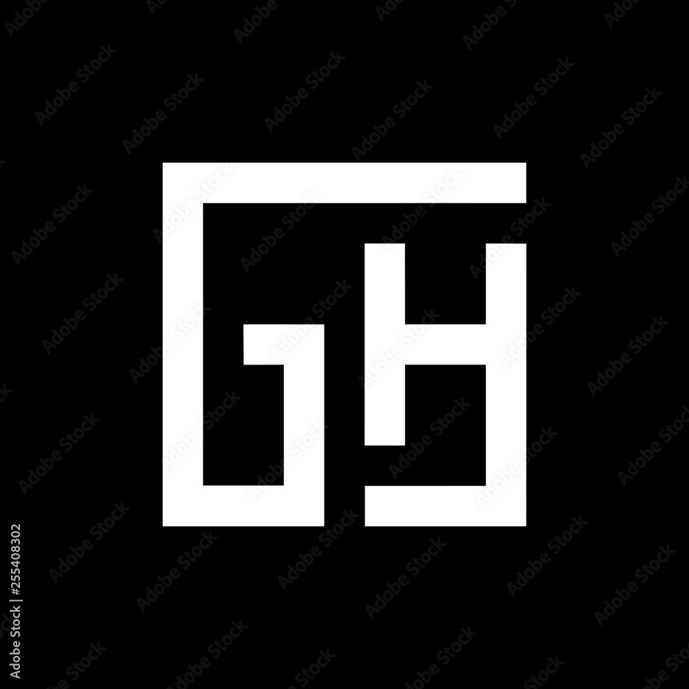Letter GH logo design vector Letter GH logo design vector