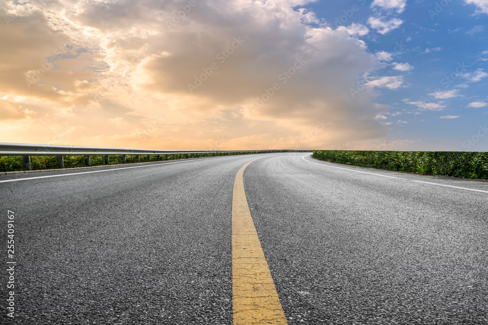 Road surface and sky cloud landscape.. Road surface and sky cloud landscape..