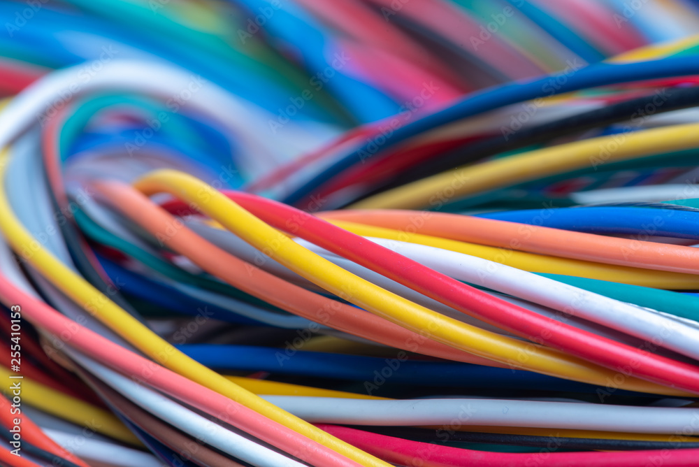 Multicolored electrical computer cable