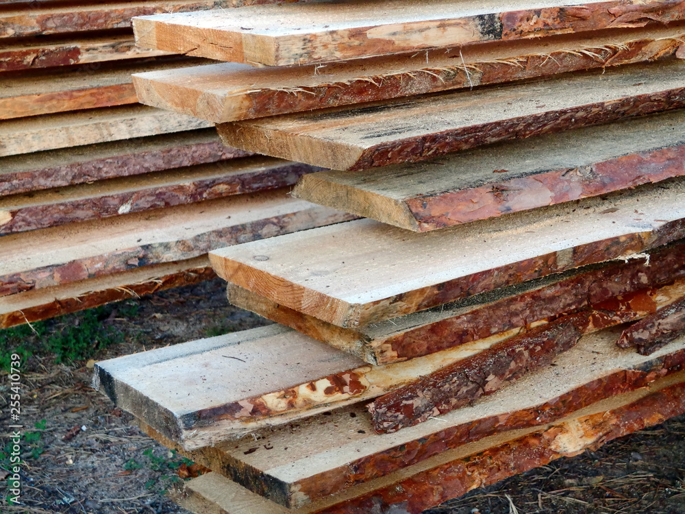 Pile of the boards in the timber warehouse Pile of the boards in the timber warehouse