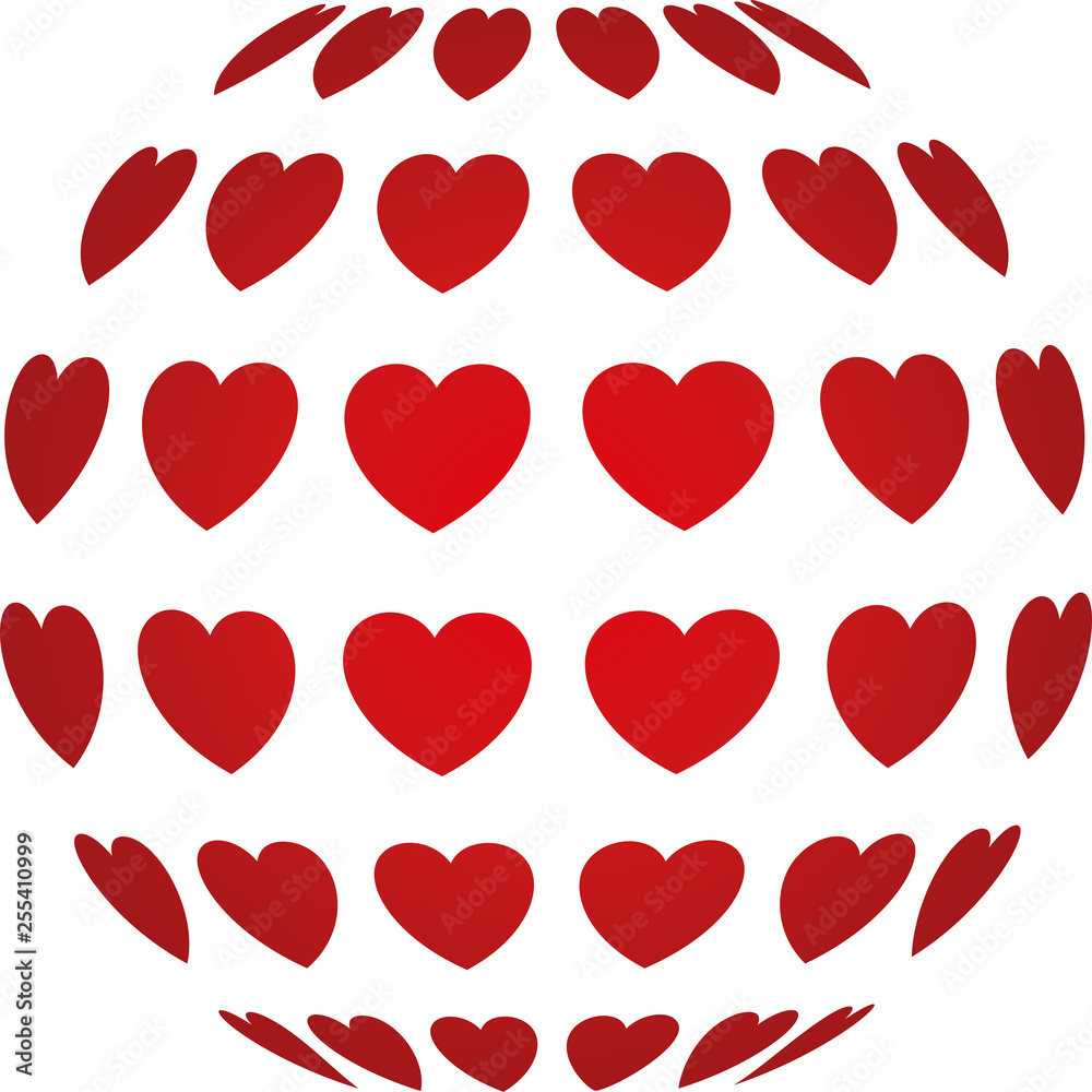 Kugel aus Herzen, Herz, Liebe, Logo