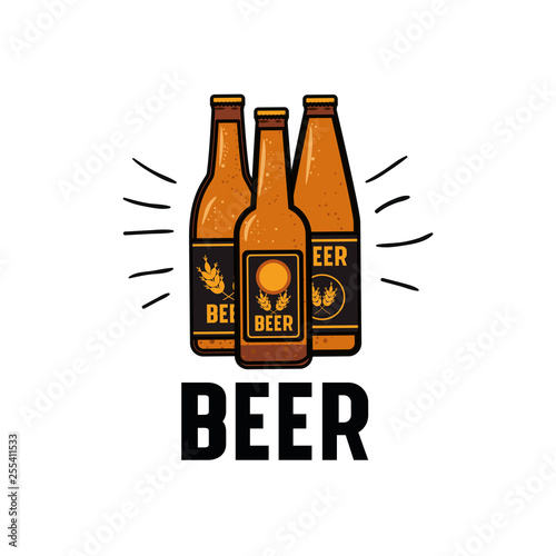 beer bottles isolated icon