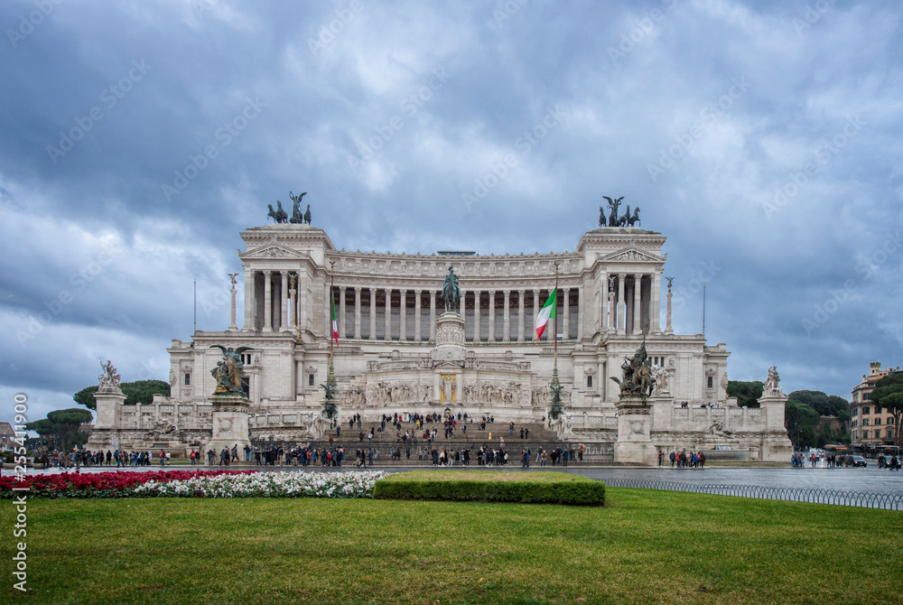 Piazza Venezia with the palace in honor of Vittorio Emanuele II
