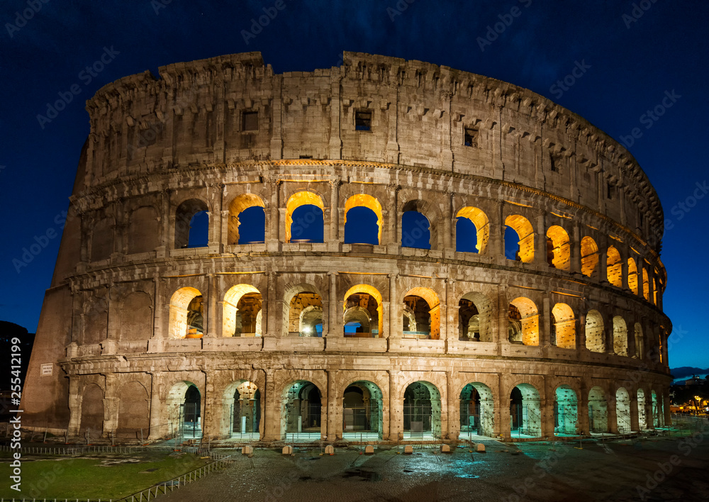 Roman Coliseum in the blue hour