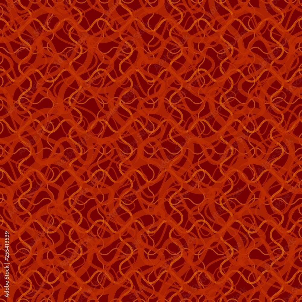 Seamless pattern with abstract irregular wavy red grid on black background Seamless pattern with abstract irregular wavy red grid on black background