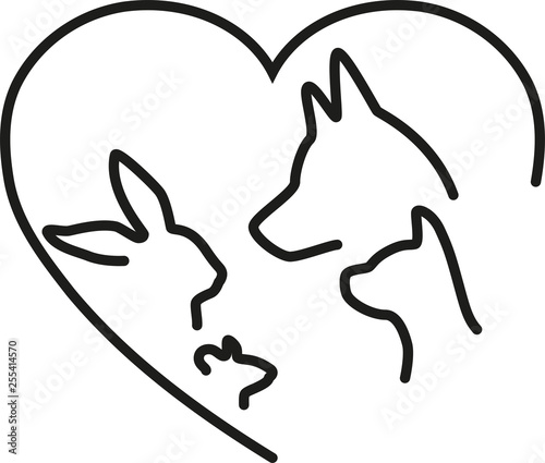 Herz und Tiere, Tierarzt Logo