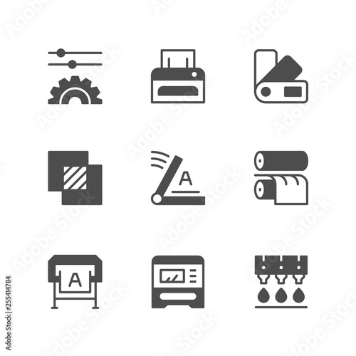 Set icons of print