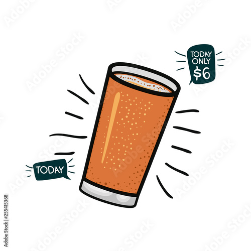 glass with beer isolated icon