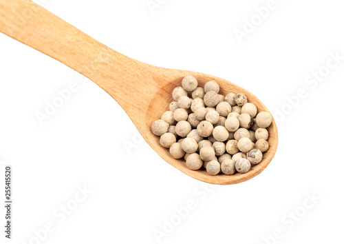 White pepper peas in spoon