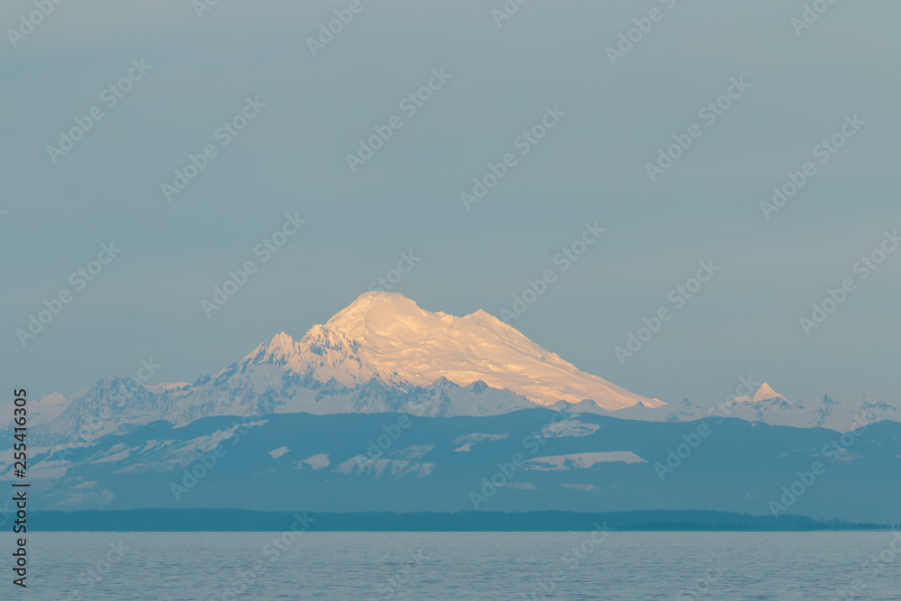 Mt Baker with winter snowpack