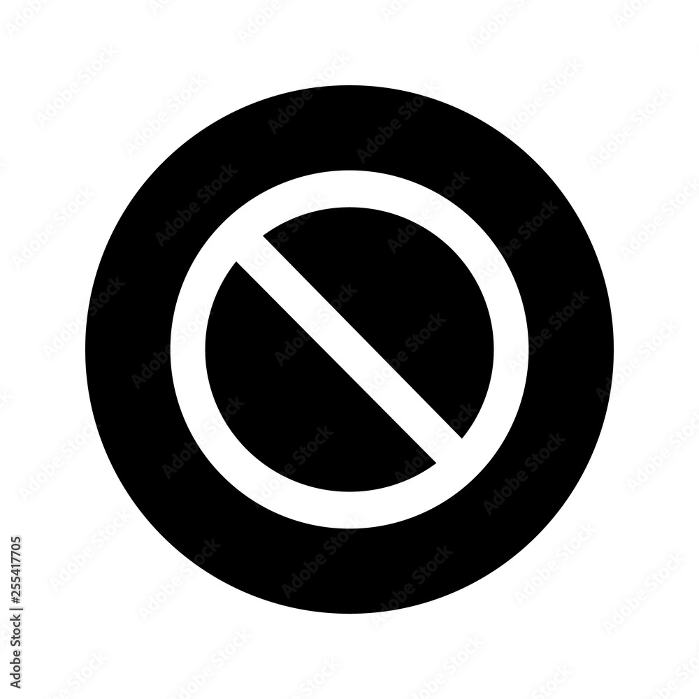 Icon, prohibitory sign, vector illustration Icon, prohibitory sign, vector illustration
