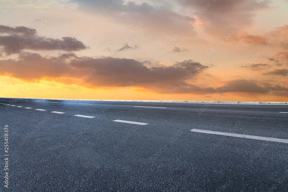 Road surface and sky cloud landscape.. Road surface and sky cloud landscape..