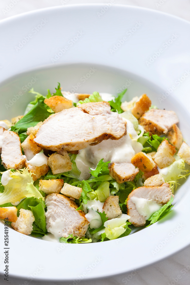 Caesar salad with chicken