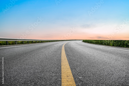 Road surface and sky cloud landscape..