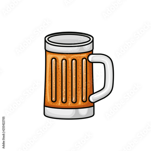 glass with beer isolated icon