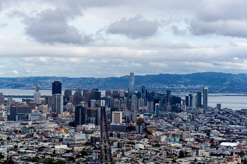 San Francisco downtown view at Twin Peaks , San Francisco, CA San Francisco downtown view at Twin Peaks , San Francisco, CA