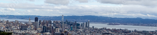 panoramic view of San Francisco at Twin Peaks   San Francisco  CA