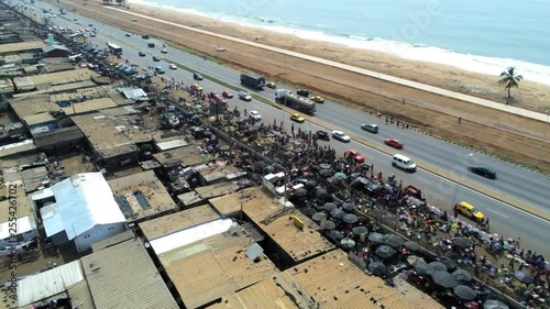 Popular neighborhood market by the sea
