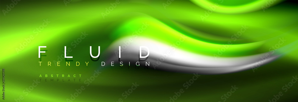 Fluid color neon wave lines background, neon liquid color futuristic paint template Fluid color neon wave lines background, neon liquid color futuristic paint template