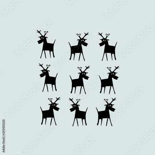 Background with creative deer