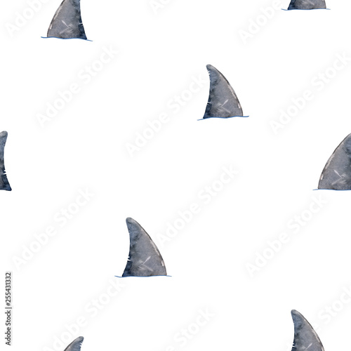 Watercolor shark pattern