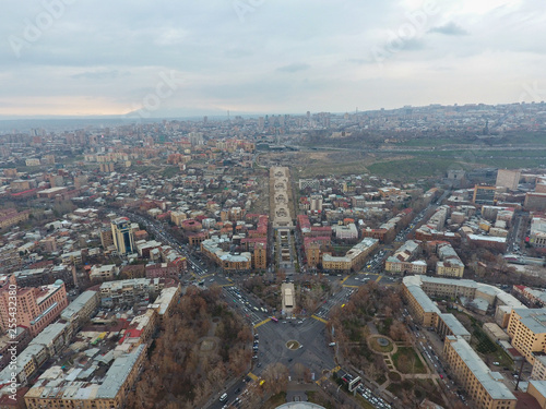 View of the city of Yerevan.Armenia