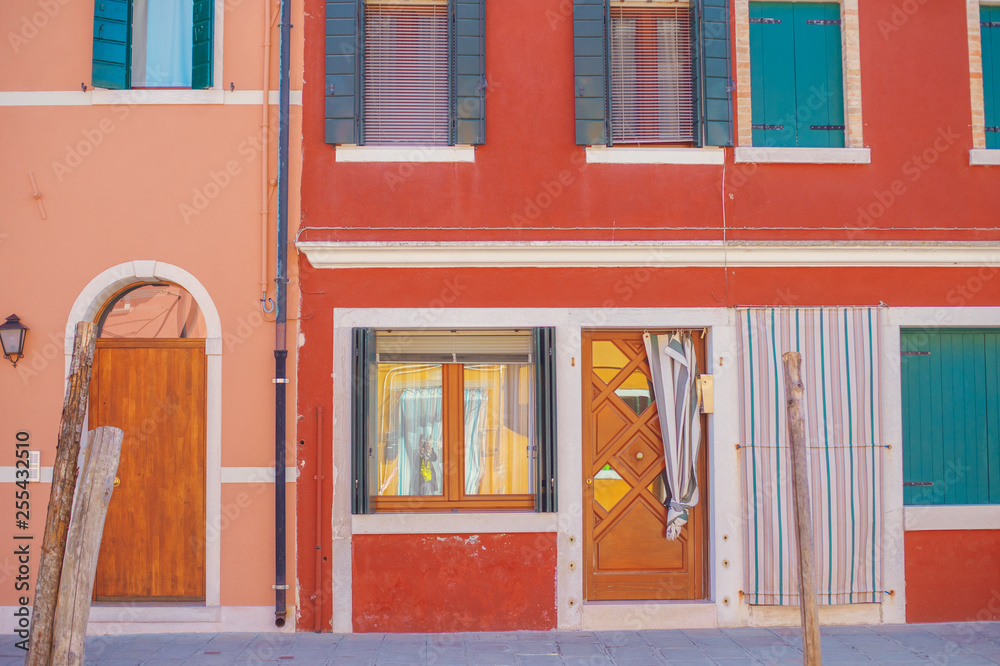 Colorful houses in Burano, Venice, Italy Colorful houses in Burano, Venice, Italy