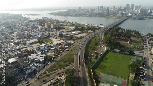 Abidjan plateau from riviera photo