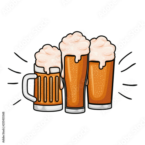 beer with foam isolated icon