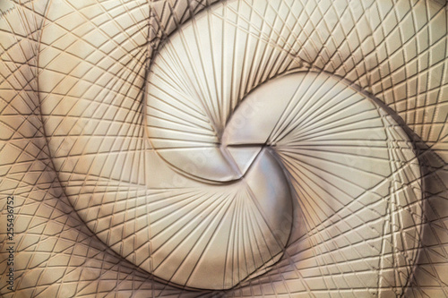 Abstract wall spiral decoration structure