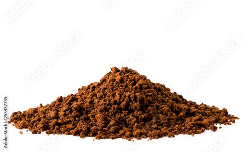 Wallpaper Mural Heap of ground coffee close up on a white. Isolated. Torontodigital.ca