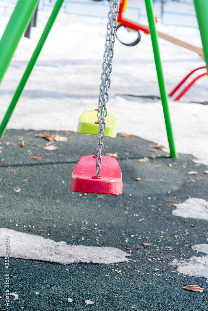 Colorful playground in the yard