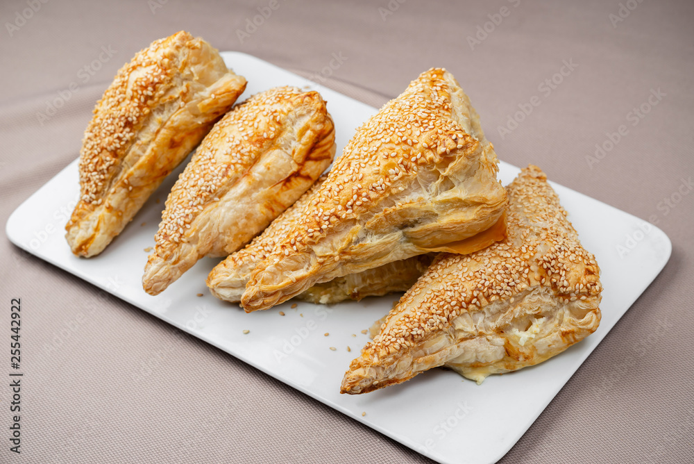 croissants on a white plate croissants on a white plate