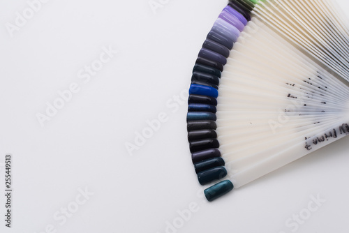 Wallpaper Mural Nail palette, tips, manicure, shades of blue Torontodigital.ca