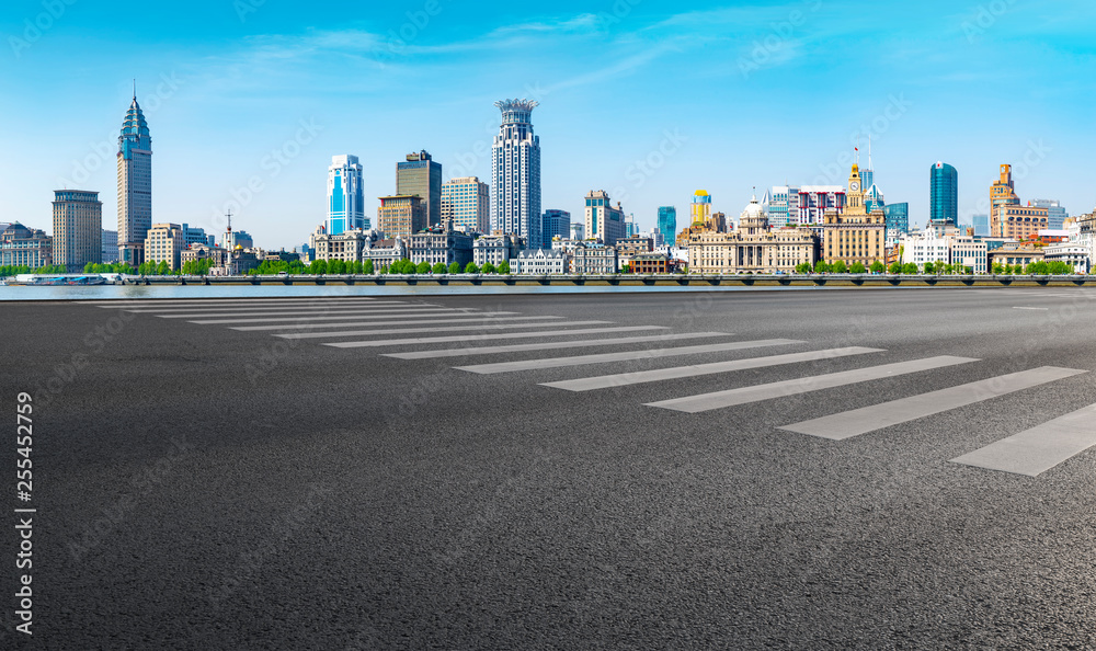 Fototapeta premium Urban Road, Highway and Construction Skyline..