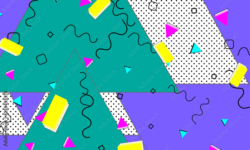 Pop art color background. Memphis pattern Pop art color background. Memphis pattern