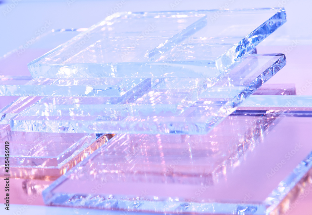 Fototapeta premium Transparent colored glass 
