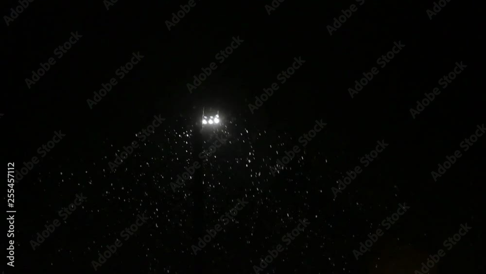 Snowy night by light Snowy night by light