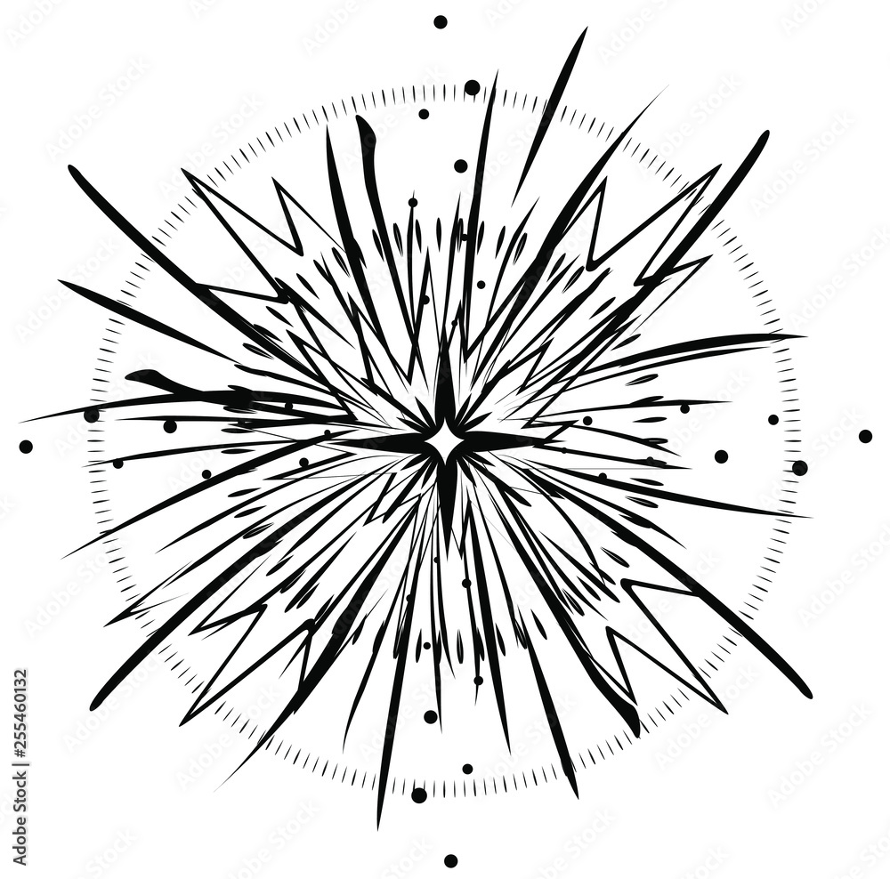 Fototapeta premium Ink Star Splash Abstract