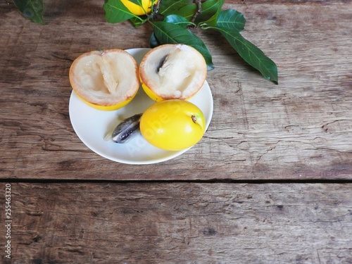 Abiu Tropical exotic fruit seen from inside