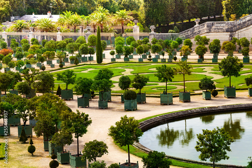 Palace of Versailles garden with citrus trees