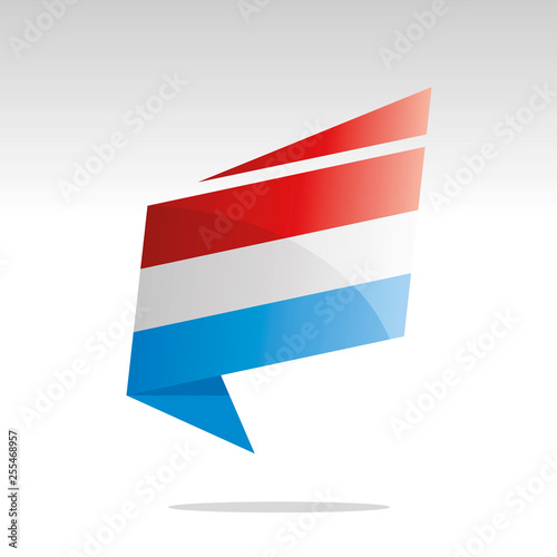 Free Download New abstract Luxembourg flag origami logo icon button label vector - GFXLoad